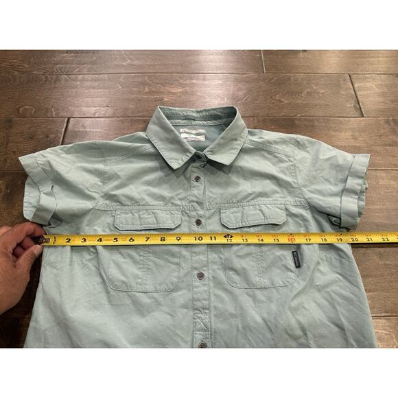 Columbia Womens Pilsner Novelty Hiking Outdoors Ventilated Short Sleeve Shirt L - Picture 10 of 10
